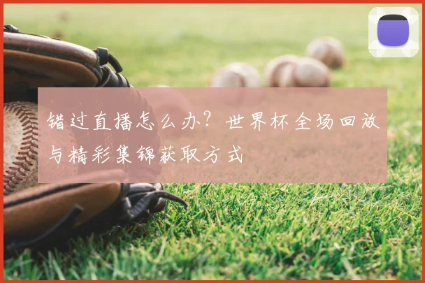 错过直播怎么办？世界杯全场回放与精彩集锦获取方式